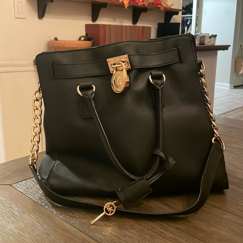 Large black Michael kors hamilton tote